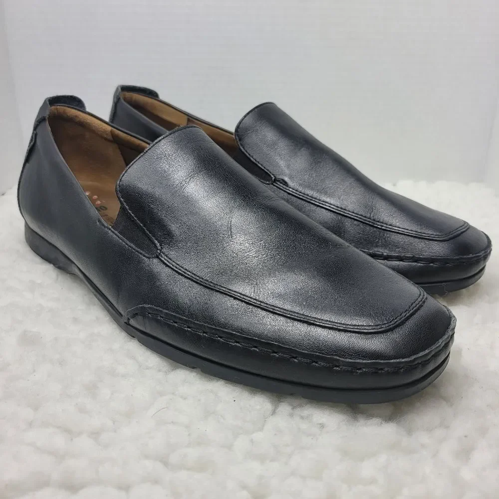Mephisto Edlef Men's Slip On Loafer Size 13  Smooth Black Leather Shoes